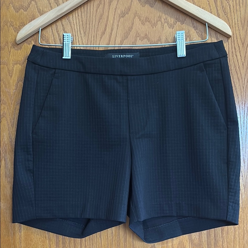 Liverpool Black Bermuda Shorts Tailored Fit